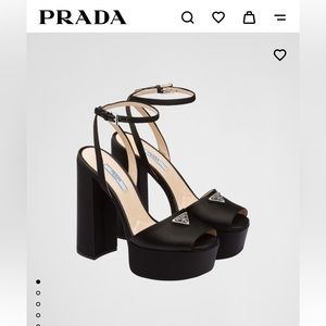 Prada silk platform sandals